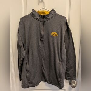 IOWA HAWKEYES Sweatshirt  Large Gray 1/4 Zip